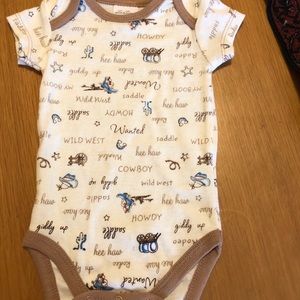 Cowboy Onesie and bib